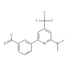 3-[2-Dimethylamino-4-(trifluoromethyl)pyridin-6-yl]benzaldehyde