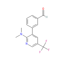 3-[2-Dimethylamino-5-(trifluoromethyl)pyridin-3-yl]benzaldehyde