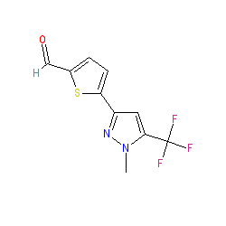 2-[1-Methyl-5-(trifluoromethyl)pyrazol-3-yl]thiophene-5-carboxaldehyde