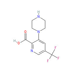 3-Piperazin-1-yl-5-(trifluoromethyl)pyridine-2-carboxylic aciid