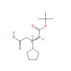 (3S)-3-[(tert-Butoxycarbonyl)amino]-3-cyclopentylpropanoic acid