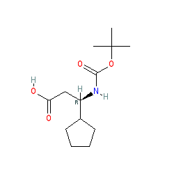 (3R)-3-[(tert-Butoxycarbonyl)amino]-3-cyclopentylpropanoic acid