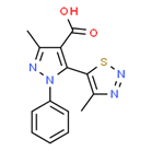 3-Methyl-5-(4-methyl-1,2,3-thiadiazol-5-yl)-1-phenyl-1H-pyrazole-4-carboxylic acid