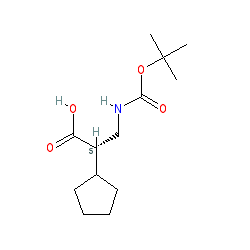 (2S)-3-[(tert-Butoxycarbonyl)amino]-2-cyclopentylpropanoic acid