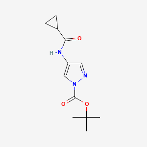 1,1-Dimethylethyl 4-[(cyclopropylcarbonyl)amino]-1H-pyrazole-1-carboxylate
