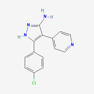 3-(4-Chlorophenyl)-4-(pyridin-4-yl)-1H-pyrazol-5-amine
