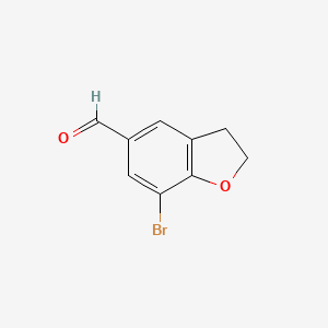 7-Bromo-2,3-dihydro-1-benzofuran-5-carbaldehyde
