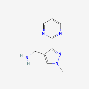 [1-Methyl-3-(pyrimidin-2-yl)-1H-pyrazol-4-yl]methanamine