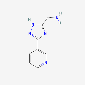 [3-(Pyridin-3-yl)-1H-1,2,4-trizol-5-yl]methanamine