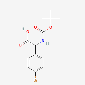 2-(4-Bromophenyl)-2-((tert-butoxycarbonyl)amino)acetic acid