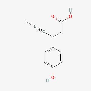 3-(4-Hydroxyphenyl)hex-4-ynoicacid