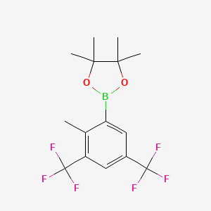 4,4,5,5-tetramethyl-2-[2-methyl-3,5-bis(trifluoromethyl)phenyl]-1,3,2-dioxaborolane