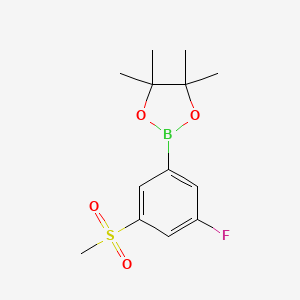 2-(3-Fluoro-5-methanesulfonylphenyl)-4,4,5,5-tetramethyl-1,3,2-dioxaborolane