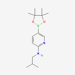 N-(2-Methylpropyl)-5-(tetramethyl-1,3,2-dioxaborolan-2-yl)pyridin-2-amine