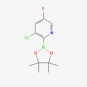 3-Chloro-5-fluoro-2-(4,4,5,5-tetramethyl-1,3,2-dioxaborolan-2-yl)pyridine