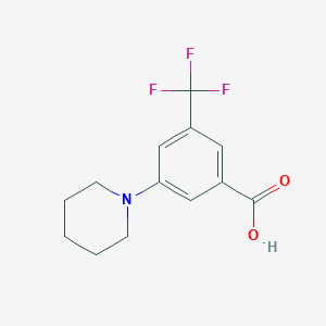 3-(1-Piperidinyl)-5-(trifluoromethyl)benzoic acid