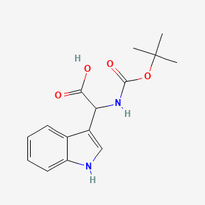 [(tert-Butoxycarbonyl)amino](1H-indol-3-yl)acetic acid