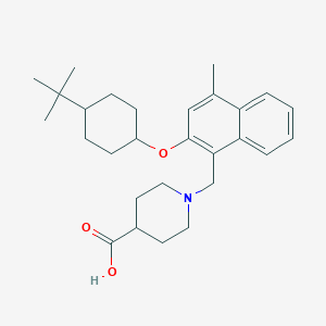 1-[[2-[[trans-4-(1,1-Dimethylethyl)cyclohexyl]oxy]-4-methyl-1-naphthalenyl]methyl]piperidine-4-carboxylic acid