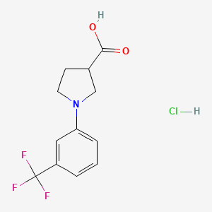 1-[3-(Trifluoromethyl)phenyl]pyrrolidine-3-carboxylic acid hydrochloride