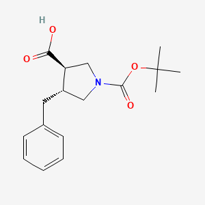 (3R,4R)-4-Benzyl-1-(tert-butoxycarbonyl)pyrrolidine-3-carboxylic acid