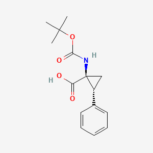 (1S,2R)-1-[(tert-Butoxycarbonyl)amino]-2-phenylcyclopropanecarboxylic acid