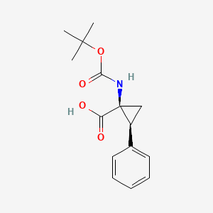 (1S,2S)-1-[(tert-Butoxycarbonyl)amino]-2-phenylcyclopropanecarboxylic acid