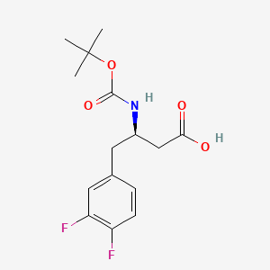 (2R)-3-[(tert-Butoxycarbonyl)amino]-3-(3,4-difluorobenzyl)propanoic acid