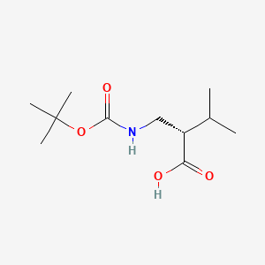 (2S)-2-{[(tert-Butoxycarbonyl)amino]methyl}-3-methylbutanoic acid