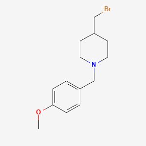 4-(Bromomethyl)-1-[(4-methoxyphenyl)methyl]piperidine