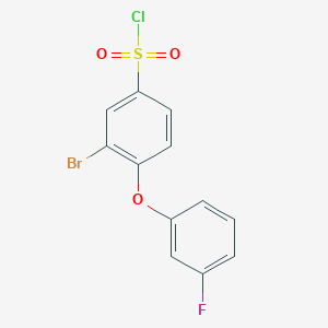 3-Bromo-4-(3-fluorophenoxy)benzene-1-sulphonyl chloride