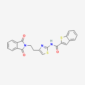 N-{4-[2-(1,3-Dioxo-1,3-dihydro-2H-isoindol-2-yl)ethyl]-1,3-thiazol-2-yl}-1-benzothiophene-2-carboxamide
