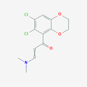 1-(6,7-dichloro-2,3-dihydro-1,4-benzodioxin-5-yl)-3-(dimethylamino)prop-2-en-1-one
