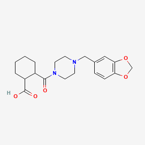 2-((4-(Benzo[3,4-d]1,3-dioxolan-5-ylmethyl)piperazinyl)carbonyl)cyclohexanecarboxylic acid